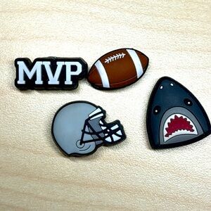 Football, MVP and Shark Shoe Charm